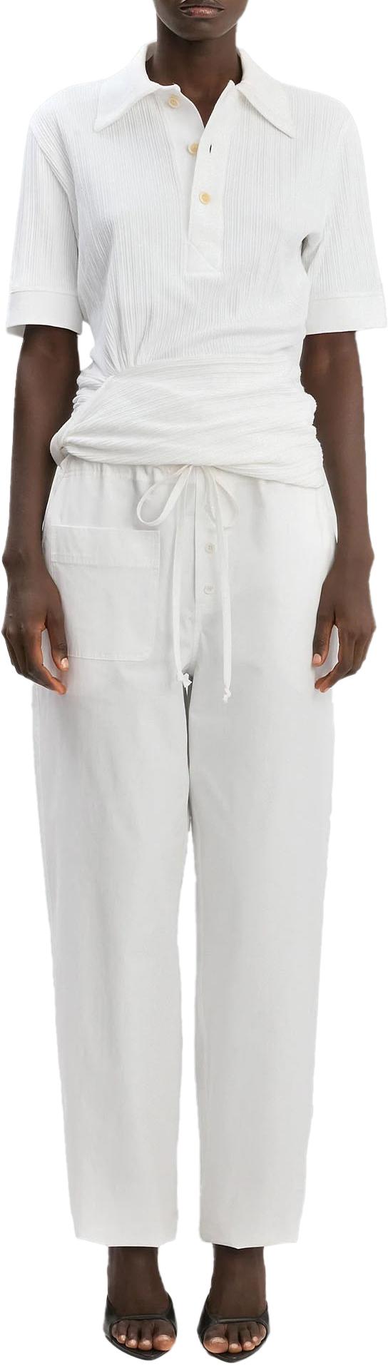 26SS 빅토리아 베컴 폴로 티셔츠 TWISTDETAILPOLOTOPWHITE - VICTORIA BECKHAM