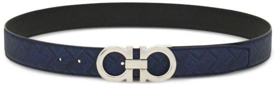 26SS 살바토레 페라가모 가죽 벨트 679710790394121 NAVY