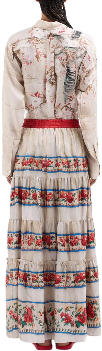 26SS 피에르루이마샤 롱 스커트 ALOESGO12166518272101 WHITE - PIERRE LOUIS MASCIA