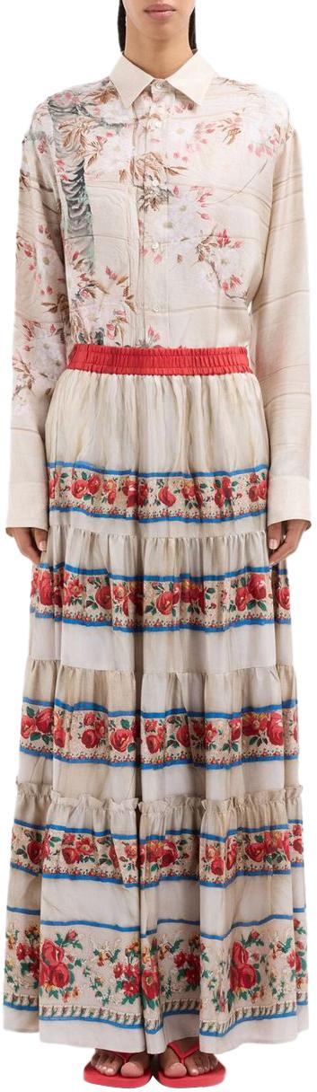 26SS 피에르루이마샤 롱 스커트 ALOESGO12166518272101 WHITE - PIERRE LOUIS MASCIA