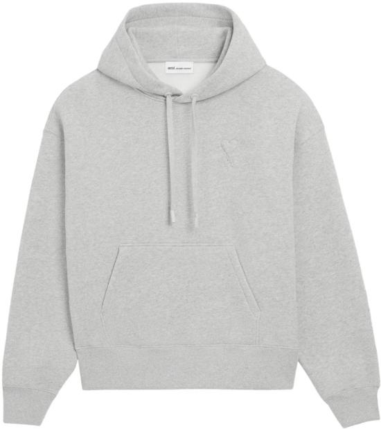 26SS 아미 코튼 드 하트 후드 USW7567490951 LICHTGREY