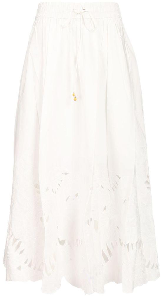 26FW 짐머만 롱 스커트 9048SSS263IVO WHITE