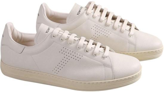 26FW 톰포드 스니커즈 LCL045LBUTTERCREAMSNEAKERSLOWTOP WHITE - TOMFORD