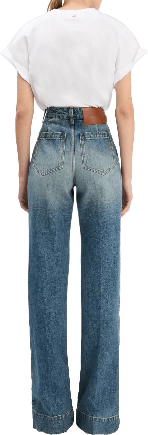 26FW 빅토리아 베컴 데님 팬츠 VICTORIABECKHAM1226DJE007252N7671ALINASTRETCHFLAREDJEANSLIGHTBLUE - VICTORIA BECKHAM