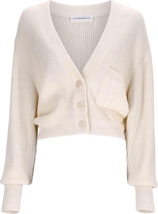 26SS 빅토리아 베컴 니트웨어 CROPPEDCARDIGAN WHITE