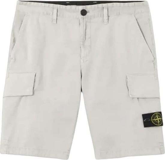 26SS 스톤 아일랜드 숏팬츠 ORGANICCOTTONSTRETCHBROKENTWILLSHORTSPEARLGREYL1S15L100018S0004V0161 LICHTGREY