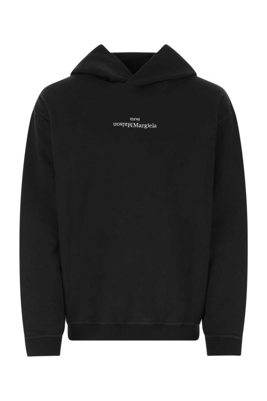 26FW 마르지엘라 업사이드 다운 자수 로고 후드 S50GU0167S25503 962 Black