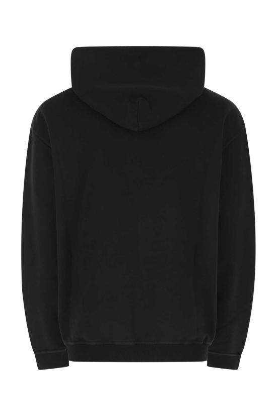 26FW 마르지엘라 업사이드 다운 자수 로고 후드 S50GU0167S25503 962 Black - MAISON MARGIELA