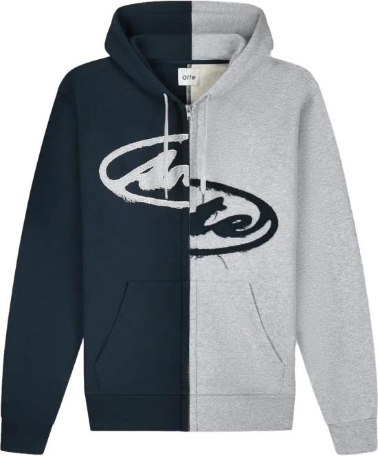 26SS 아르떼 앤트워프 니트 베스트 SPLITPATCHZIPHOODIEGREYNAVY DIVERS