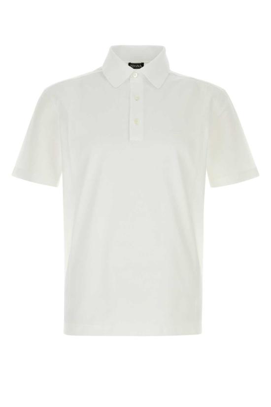 26SS 에르메네질도제냐 폴로 티셔츠 RUH348A3H794 N00 White