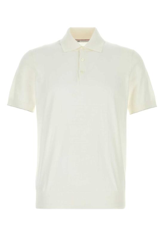 26SS 브루넬로 쿠치넬리 폴로 티셔츠 M29800125 CO312 White