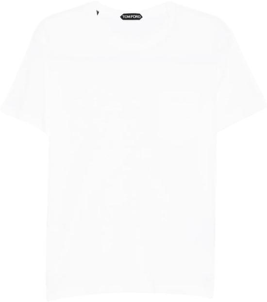 26SS 톰포드 탑 JMC084OFFWHITECUTANDSEWNTSHIRT