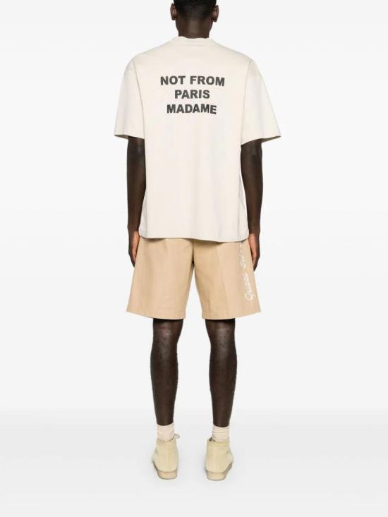 26FW 드롤드무슈 반팔 티셔츠 PERMTS203CO002 Beige - DROLE DE MONSIEUR