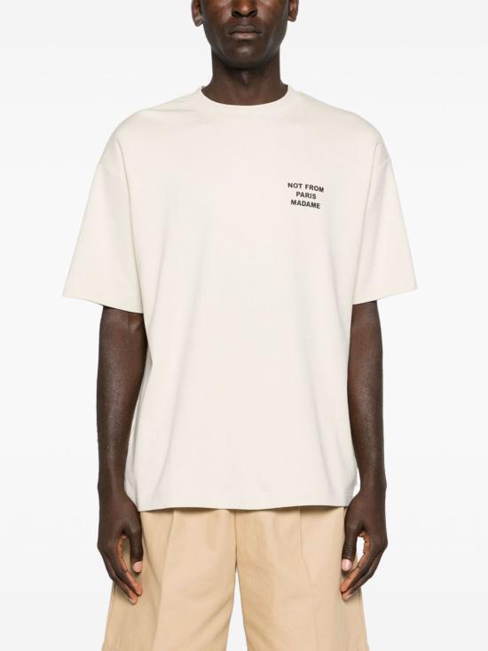 26FW 드롤드무슈 반팔 티셔츠 PERMTS203CO002 Beige - DROLE DE MONSIEUR