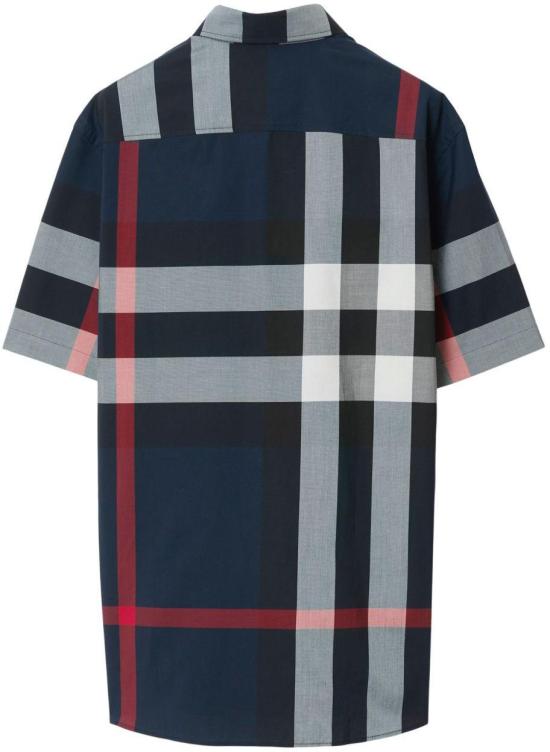 25FW 버버리 체크 코튼 셔츠 8079592A1960 NAVY - BURBERRY