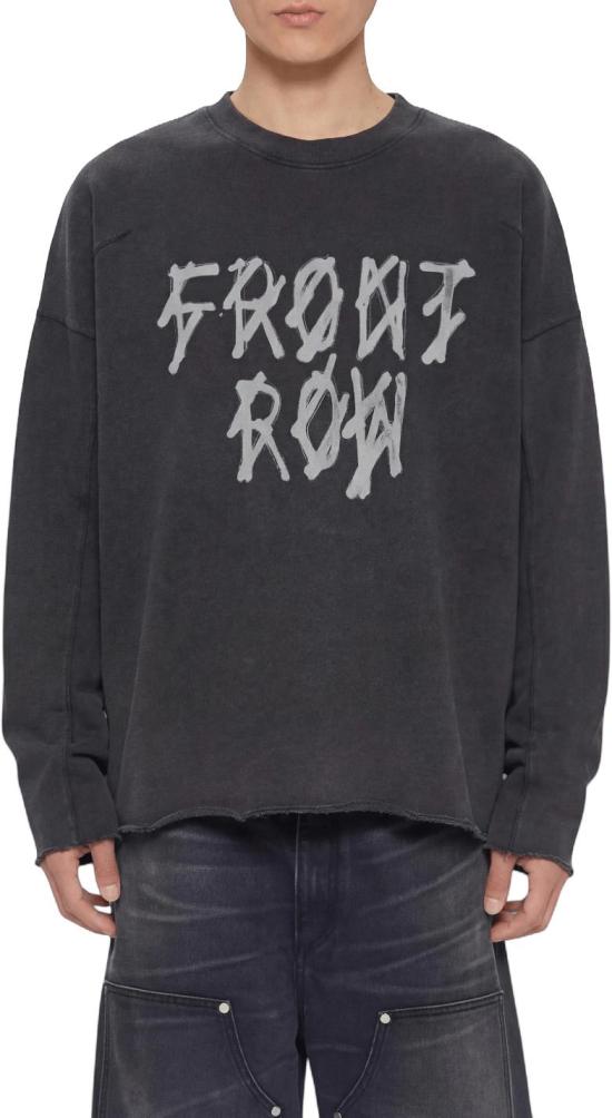 26FW 44레이블 긴팔 티셔츠 LONGSLEEVETEESMUDGEBLACK44GRAFFDIRTYWHITE DONKERGREY