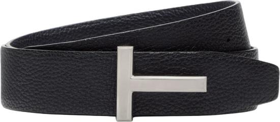 26FW 톰포드 가죽 벨트 TOMFORDTB178LCL236STNESOFTGRAINLEATHERREVERSIBLETBELTBELTSBLACK