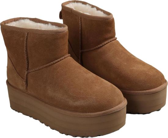 26FW 어그 부츠 CLASSICMINIPLATFORMUGGLIGHTBROWN12872201 BEIGE - UGG