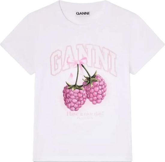 26SS 가니 탑 RASPBERRYBABYFITTSHIRT WHITE