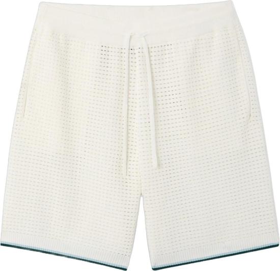 26FW 카사블랑카 숏팬츠 SHORTSMETPALMBOMEMBLEMINCROCHET WHITE