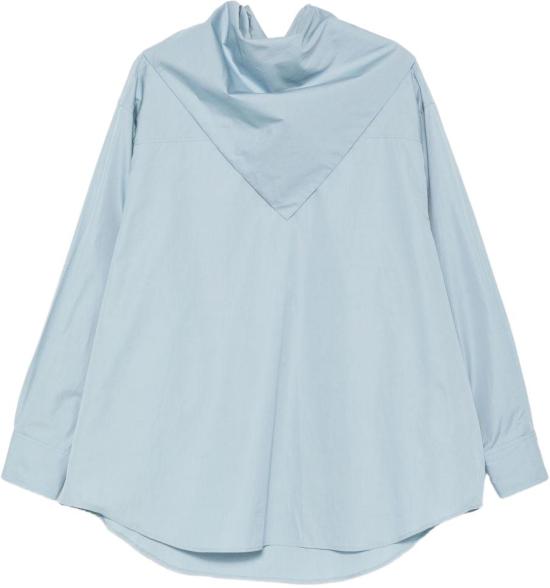 25FW 아미 울 롱 슬리브 반다나 블라우스 UTP801DCO00634506 LICHTBLUE