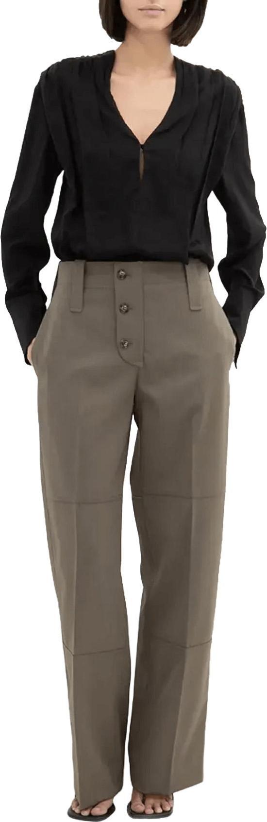 26SS 빅토리아 베컴 스트레이트 팬츠 PANELLEDUTILITYTROUSERSAGEMELANGE LIME - VICTORIA BECKHAM