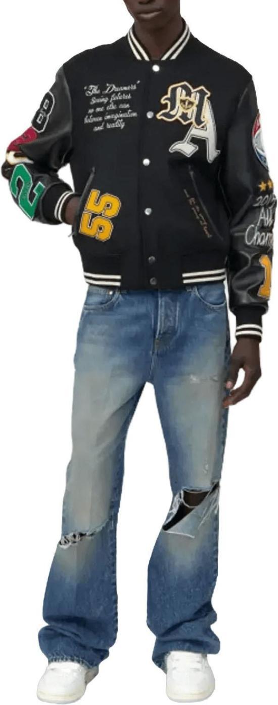 26SS 아미리 봄버 자켓 VARSITYPATCHJACKETBLACK - AMIRI