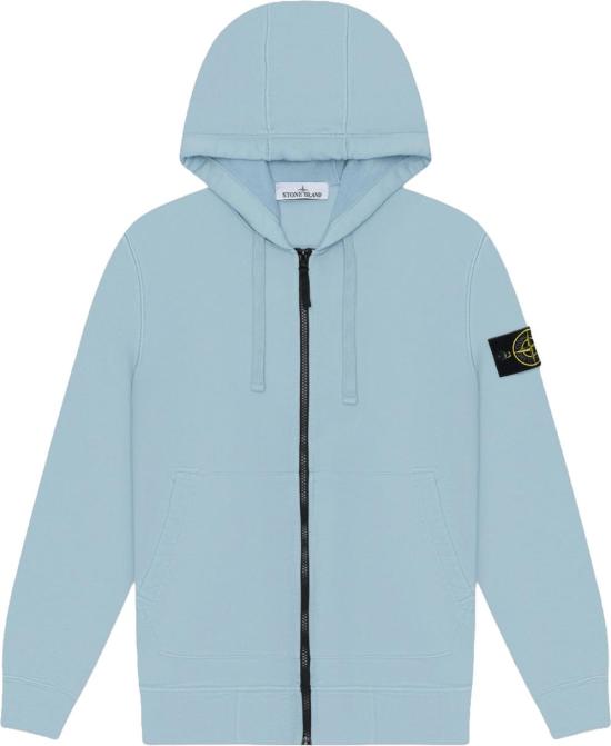 26SS 스톤 아일랜드 후드 티셔츠 ORGANICCOTTONFLEECEHOODIESWEATERPOWDERBLUEL1S156100061S0051V004A LICHTBLUE