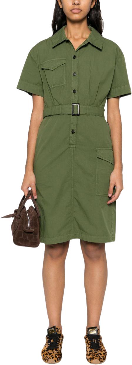 25SS 울리치 미디 원피스 CFWWDR0185FRUT36656641 DONKERGREEN - WOOLRICH