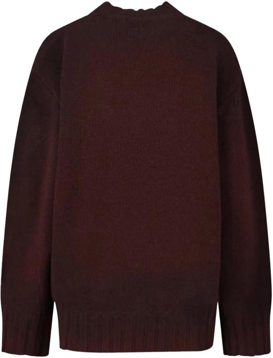 25FW 디 아티코 스웨터 SPRAYEDWOOLCASHMERECREWNECK BROWN - THE ATTICO