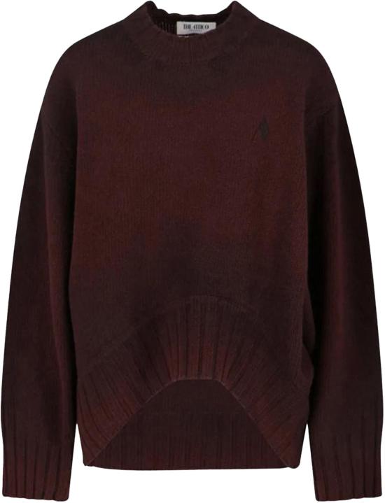 25FW 디 아티코 니트웨어 SPRAYEDWOOLCASHMERECREWNECK BROWN