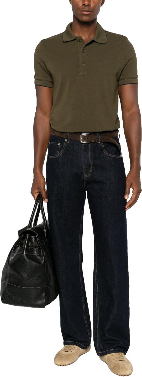 26FW 톰포드 폴로 티셔츠 JPS019JMT015GNZ DONKERGREEN - TOMFORD