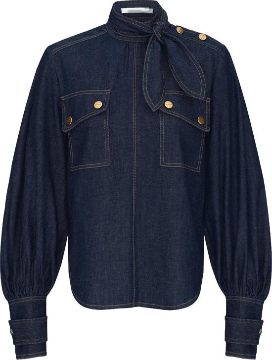 26FW 짐머만 데님 셔츠 DENIMCARGOBLOUSE NAVY