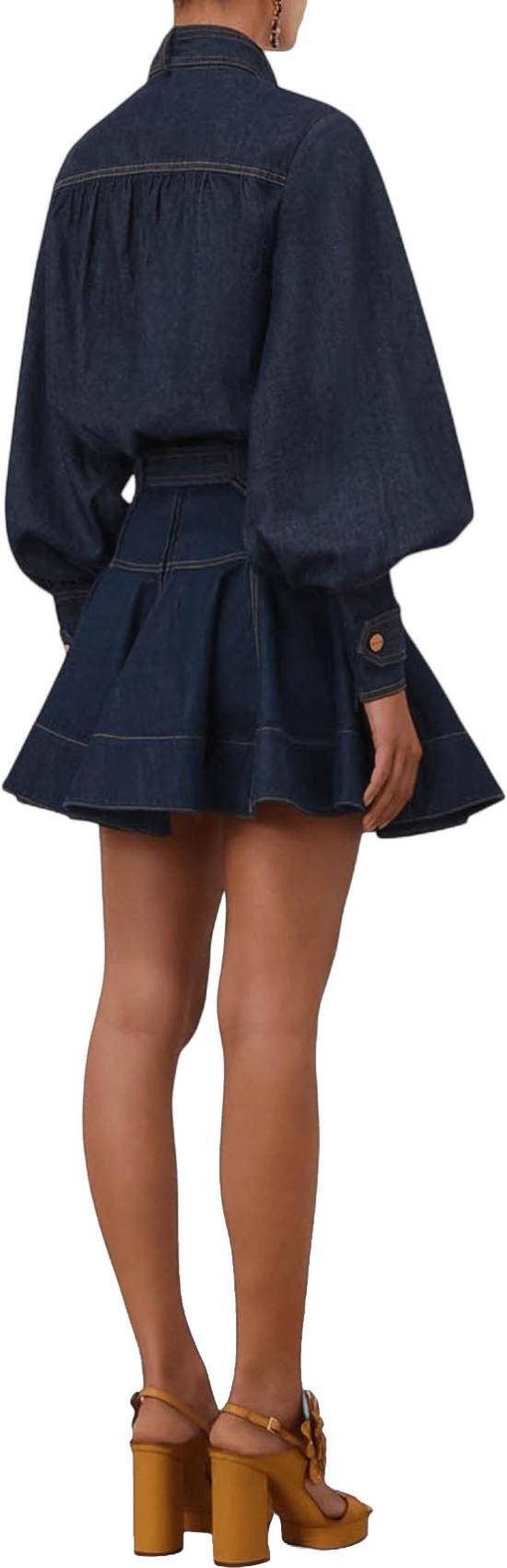 26FW 짐머만 데님 셔츠 DENIMCARGOBLOUSE NAVY - ZIMMERMANN