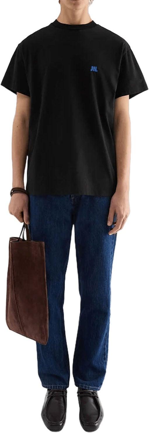 26FW 질샌더 반팔 티셔츠 JILSANDERJ22GC0283J45048001EMBROIDEREDLOGOTSHIRTSHORTSLEEVETSHIRTSBLACK - JIL SANDER