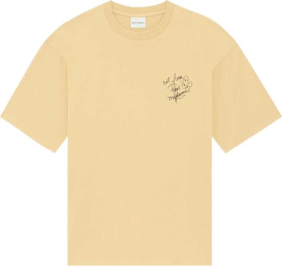 26FW 드롤드무슈 반팔 티셔츠 ESQUISSESLOGANTSHIRT YELLOW