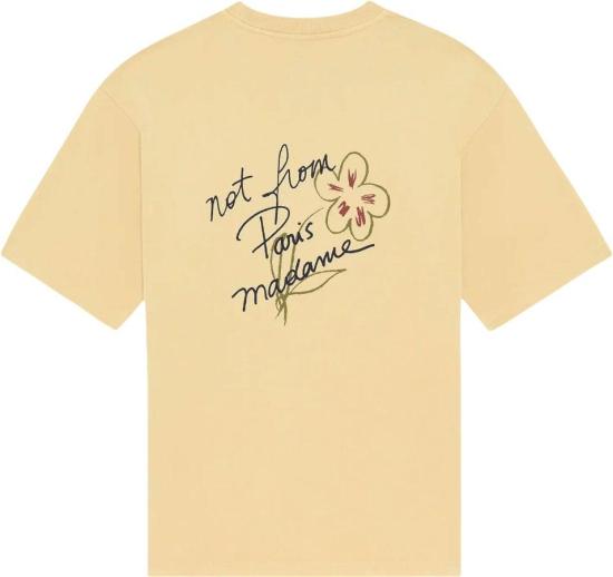 26FW 드롤드무슈 반팔 티셔츠 ESQUISSESLOGANTSHIRT YELLOW - DROLE DE MONSIEUR