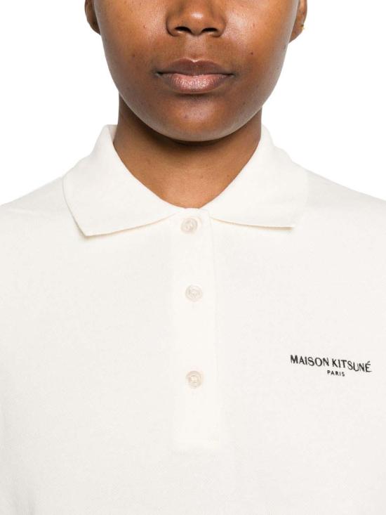 26SS 메종키츠네 폴로 티셔츠 QW00201KP00010063 WHITE - MAISON KITSUNE