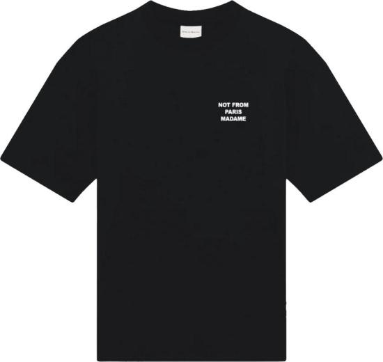 26FW 드롤드무슈 반팔 티셔츠 SLOGANTSHIRT1 BLACK