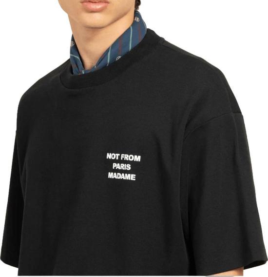 26FW 드롤드무슈 반팔 티셔츠 SLOGANTSHIRT1 BLACK - DROLE DE MONSIEUR