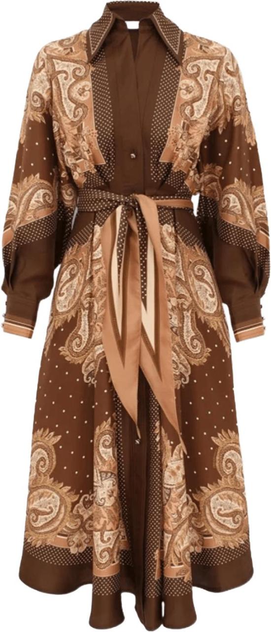 26FW 짐머만 롱 원피스 LUNASHIRTDRESS BROWN