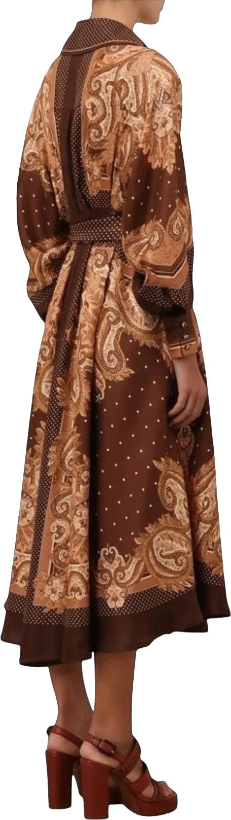 26FW 짐머만 롱 원피스 LUNASHIRTDRESS BROWN - ZIMMERMANN