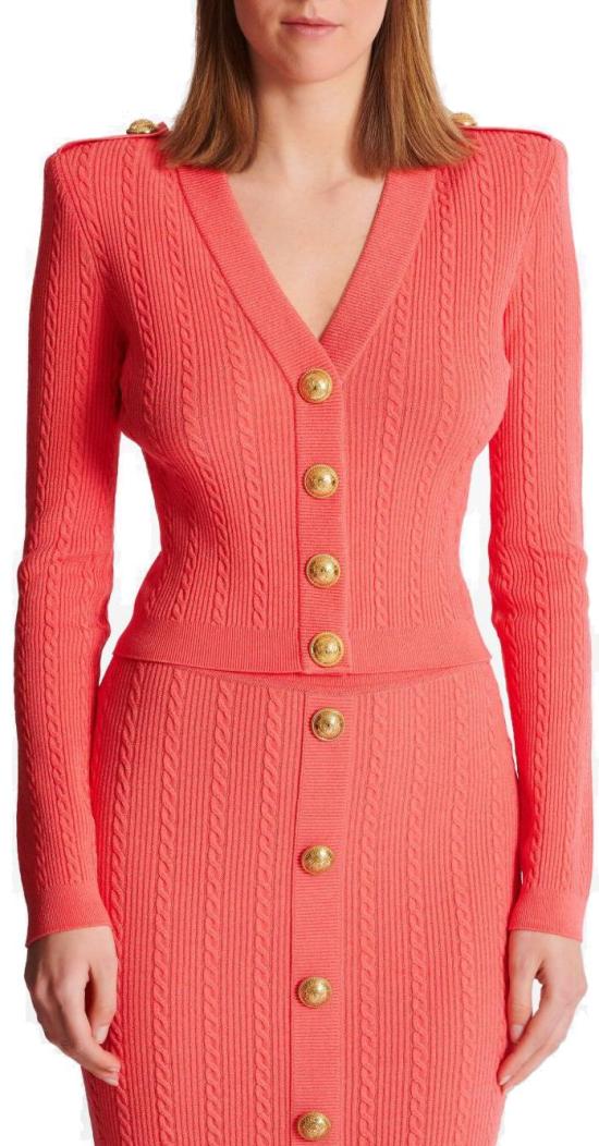 25FW 발망 니트웨어 FF1KL245KI504PG PINK - BALMAIN