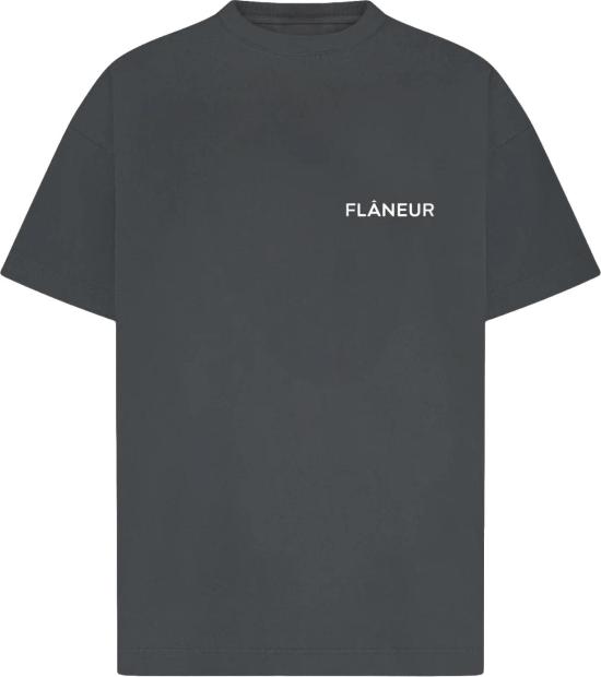 25FW 플라네르 탑 DOUBLELOGOWASHEDTSHIRT DONKERGREY