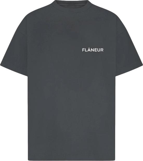 25FW 플라네르 반팔 티셔츠 DOUBLELOGOWASHEDTSHIRT DONKERGREY