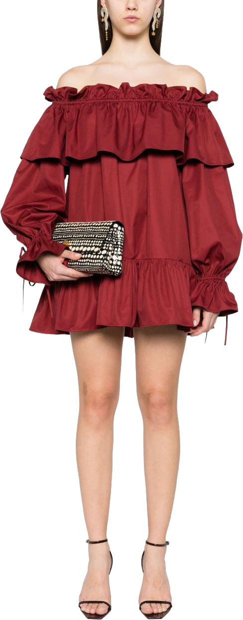 25SS 생로랑 블라우스 820312Y3A996287 MAROON - SAINT LAURENT