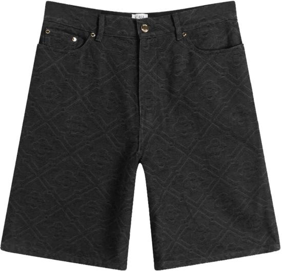 26SS 카사블랑카 숏팬츠 LASERMONOGRAMDENIMSHORTSBLACKLASER