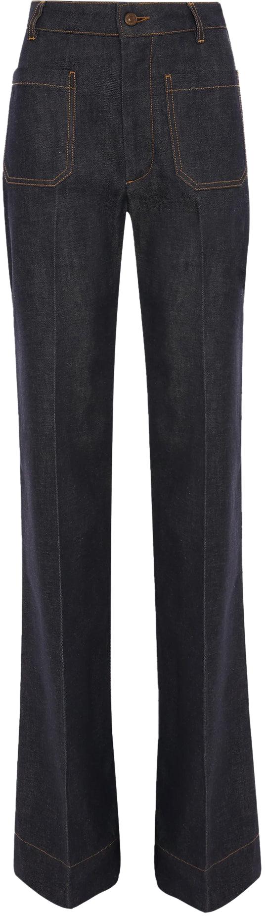 26FW 빅토리아 베컴 데님 팬츠 ALINASTRETCHJEANS NAVY