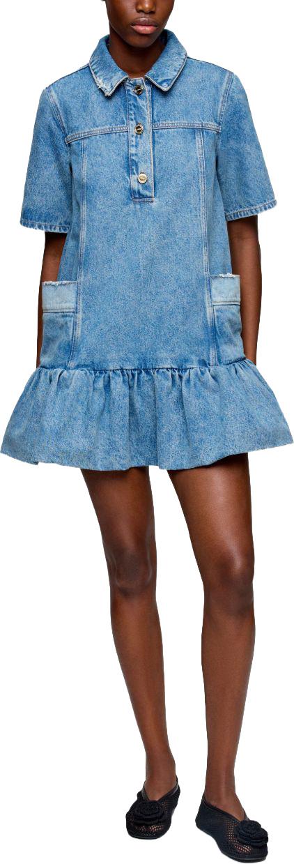 26SS 가니 패치워크 데님 드레스 A1030482567 BLUE - GANNI