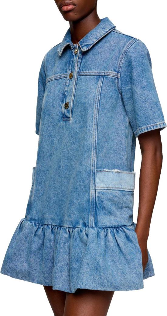 26SS 가니 패치워크 데님 드레스 A1030482567 BLUE - GANNI